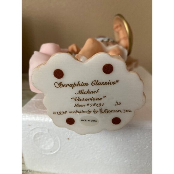 Seraphim Classics Michael Victorious Angel Figurine 1998 Roman Inc #78191 NIB - Picture 12 of 14